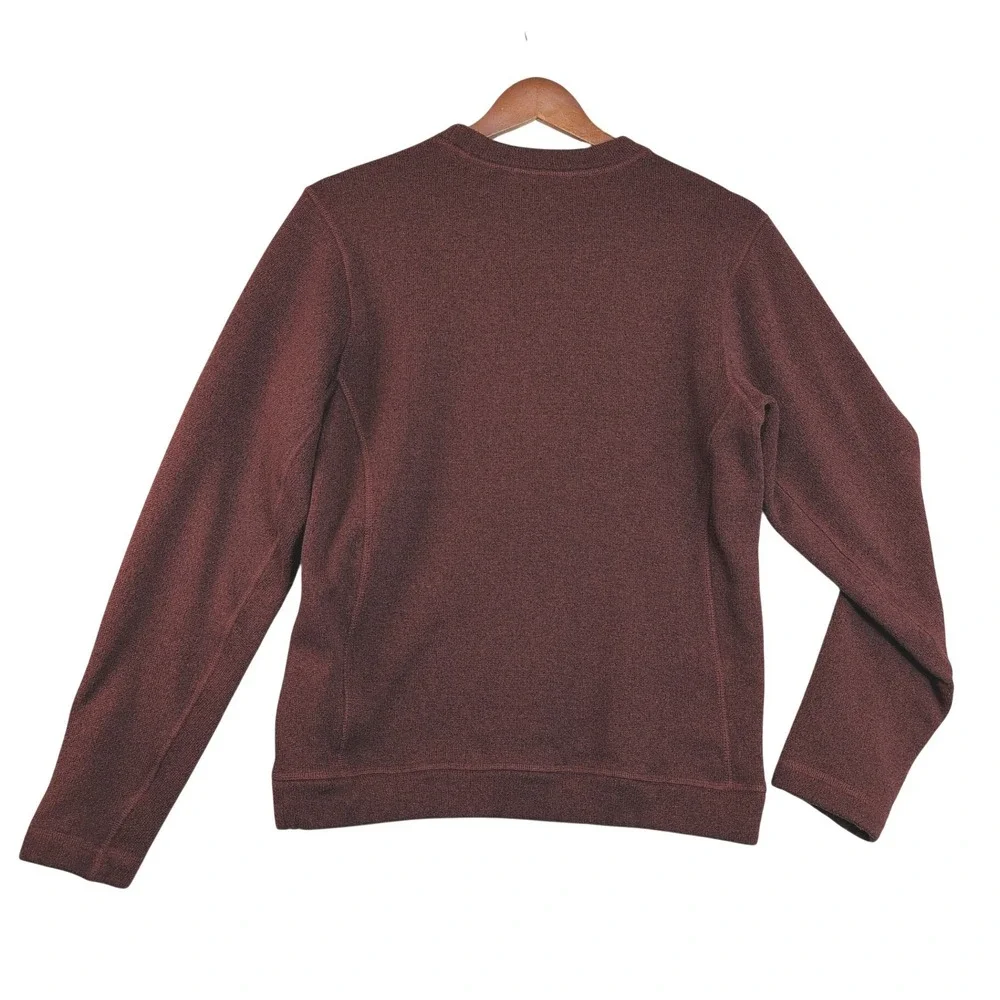 The North Face Gordon Lyons Crew Neck Fleece Sweater Sz Sm Burgundy Cozy Warm